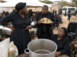 Sekuru Jabu, Auntie Rudo and Gogo running the economics of a funeral