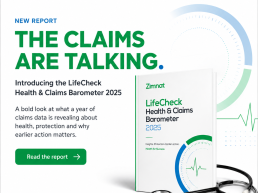 Zimnat LifeCheck Health & Claims Barometer 2025 feature image showing the report cover and launch headline “The Claims Are Talking” on a white background.